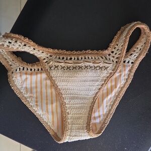 She Made Me Cream and tan she made me crochet bikini bottom